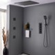 Luxury Black Shower System with Rain Shower Head, Handheld Sprayer, and Body Spray