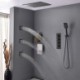 Luxury Black Shower System with Rain Shower Head, Handheld Sprayer, and Body Spray