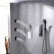 Luxury Black Shower System with Rain Shower Head, Handheld Sprayer, and Body Spray