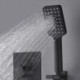 Square Rainfall Head Shower Hand Shower Tap Modern Shower Faucet Set