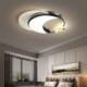 Dimmable LED Ceiling Light Modern Flush Mount Lighting Fixtures in the Shape of the Moon